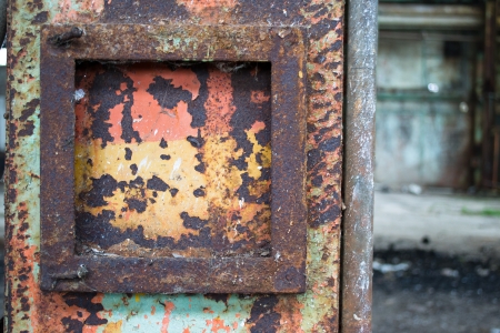 interior of an abandoned industrial areaの写真素材
