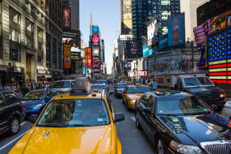 New York,USA -august 6,2013  Times Square on a bright afternoon Times Square is full of bright...