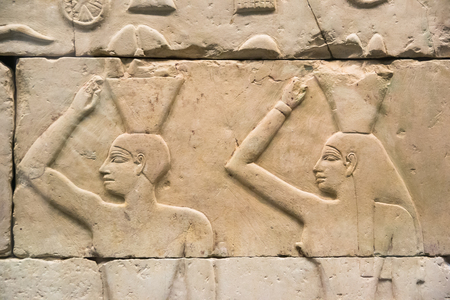 set of ancient Egyptian hieroglyphsの写真素材
