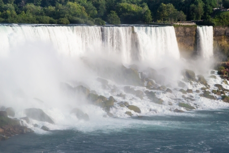 view of the waterfall in the U S  side in a daylightの写真素材