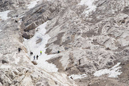 people play with snow ao the italianの写真素材