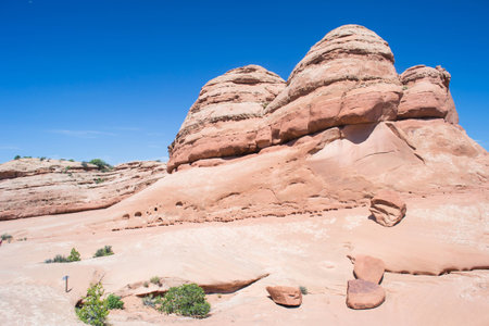 arches national parck,utah,USA-august 9,2012 panorama inside the arches national parck during a...