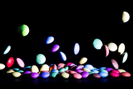 colored candyesの写真素材