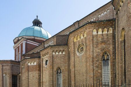 VicenzaItalyApril 32015: Particular of the view of the dome of Santa Maria Annunziata in the center of Vicenza during a sunny day.のeditorial素材