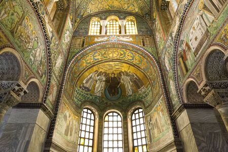 Ravenna,Italy-august 21,2015:view of the interior of San Vitale basilica in Ravenna-Italy.