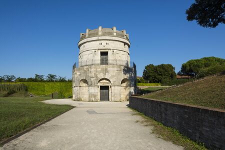 Ravenna,Italy-august 21,2015:mausoleum of Theodoric in Ravenna-Italy,during a sunny day.のeditorial素材