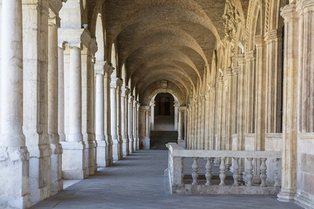 Vicenza,Italy-April 3,2015:view of  the  famous colonnade of the Palladian basilica in the center of Vicenza during a sunny day.のeditorial素材