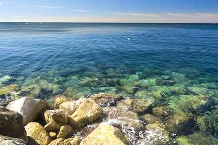 Beach of Cassis during a sunny day.の写真素材