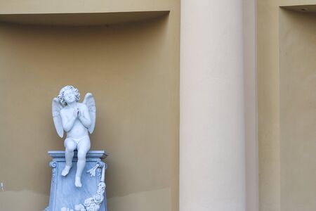 Bologna,Italy-december 12,2016:Old angel inside the monumental cemetery of the Certosa di Bologna during a sunny day.のeditorial素材