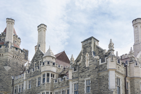 Toronto,Canada-august 2,2015:Casa Loma castle in Toronto during a sunny day.のeditorial素材