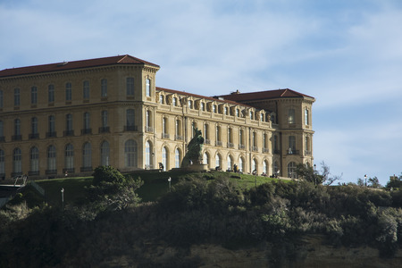 Marseilles,France-august 10,2016:view of the Pharo palace in Marseilles from the Fort saint Jean during a sunny day.のeditorial素材