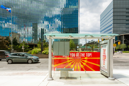 Toronto,Canada-august 3,2015:walking through the city of Toronto during a sunny day.のeditorial素材