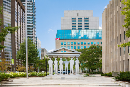 Toronto,Canada-august 3,2015:walking through the city of Toronto during a sunny day.のeditorial素材