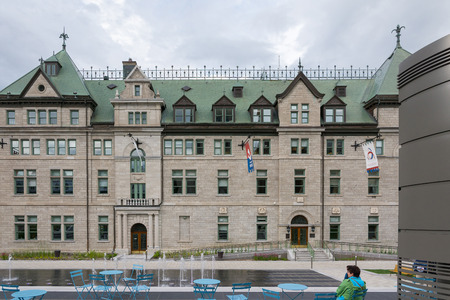 Quebec City, Canada - August 5, 2015:view of the city hall of Quebec City during a summer morning.のeditorial素材