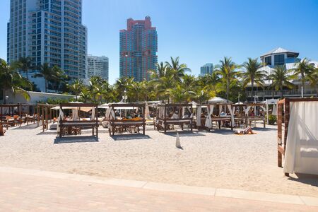 Miami,USA-march 15,2018:one of the many beachside venues found in Miami beach on a sunny dayのeditorial素材