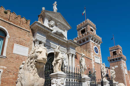 Venice,Italy -August 17,2014:View of the famous arsenal of Venice during a sunny dayのeditorial素材