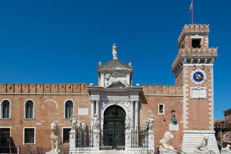 Venice,Italy -August 17,2014:View of the famous arsenal of Venice during a sunny dayのeditorial素材