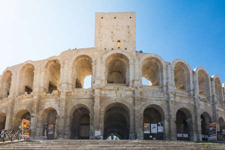 Arles,France-august 14,2016:view of the famous arena of Arles during a sunny dayのeditorial素材