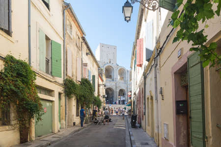 Arles,France-august 14,2016:view of the famous arena of Arles during a sunny dayのeditorial素材
