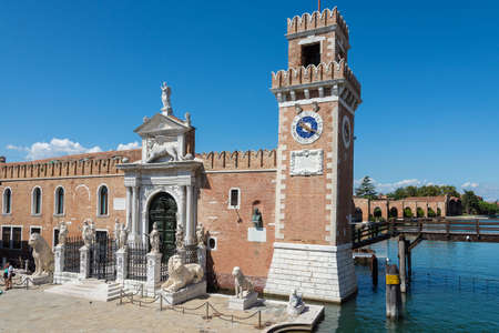 Venice, Italy -August 17,2014: View of the famous arsenal of Venice during a sunny dayのeditorial素材