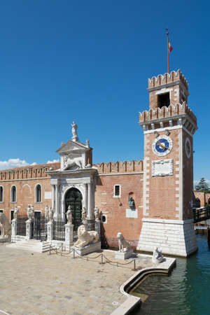 Venice, Italy -August 17,2014: View of the famous arsenal of Venice during a sunny dayのeditorial素材