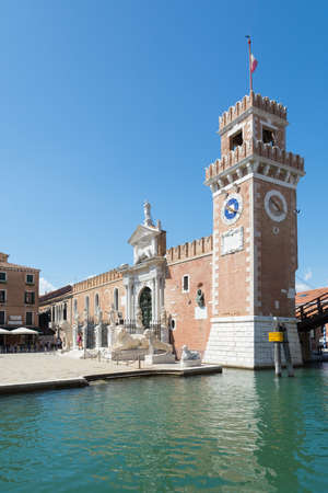 Venice, Italy -August 17,2014: View of the famous arsenal of Venice during a sunny dayのeditorial素材