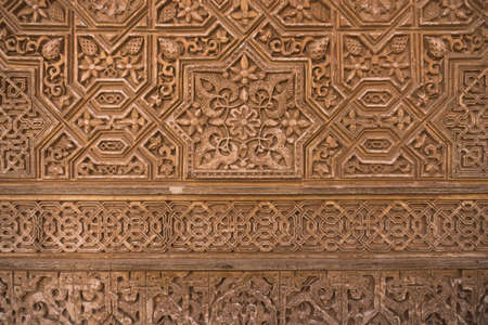 Granada, Spain-august 12, 2017: particular of the famous Alhambra in Granada during a sunny day.のeditorial素材
