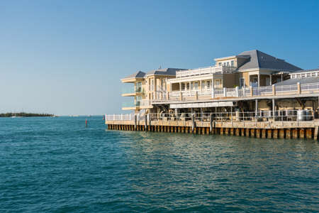Key West, USA-March 18,2018: Strolling the Key West waterfront during a sunny dayのeditorial素材