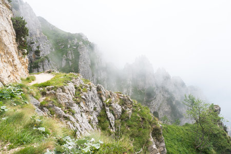 The road of the 52 tunnels is a military mule track built during the First World War on the Pasubio...