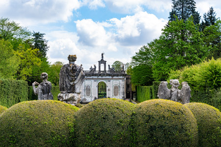 Valsanzibio,Italy-April 15, 2023:view of the monumental garden of Valsanzibio, one of the most beautiful gardens in Italy during a sunny dayのeditorial素材