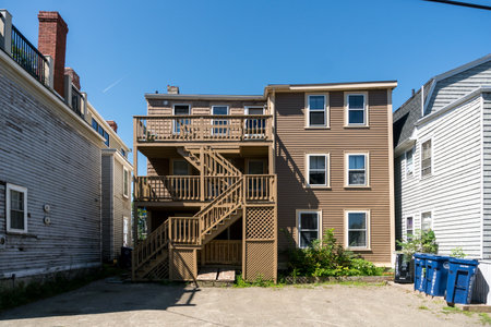Salem, USA - August 11, 2019:Walking through Salem, Massachusetts on a sunny dayのeditorial素材