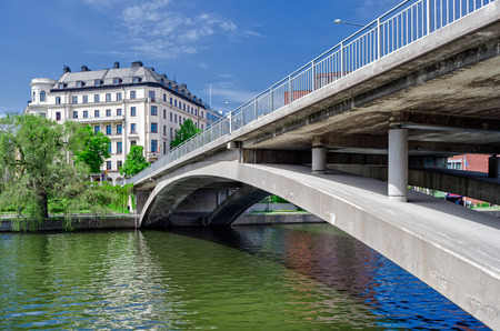 Kungsbron Swedish: "King's Bridge" is a double bridge in central Stockholm, Sweden. It connects Norrmalm to Kungsholmen.の写真素材