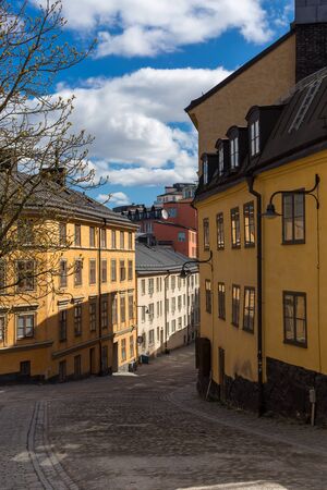 Old street, Stockholm, Swedenの写真素材