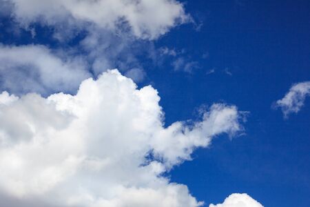 Clean sky and beautiful spring clouds. Taken at Stockholm City. Image for Backgroud.の写真素材