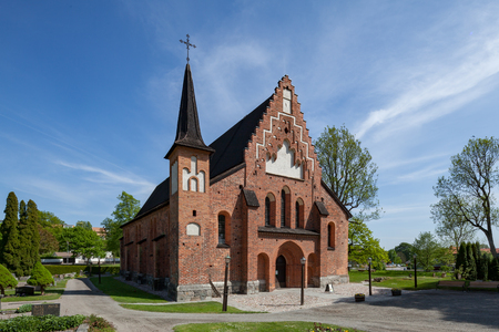 Sigtuna, Sweden - May 23, 2016 : External view of the St Mary's church. Sigtuna is the oldest town in Sweden, having been founded in 980. One of the popular attractions for tourist, especially during the summer.のeditorial素材