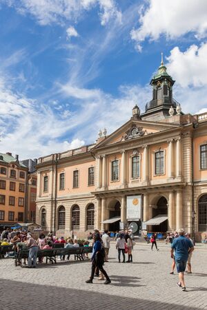Stockholm, Sweden - Jul 18, 2016 : View of the Nobel Museum, Old Town, Stockholmのeditorial素材