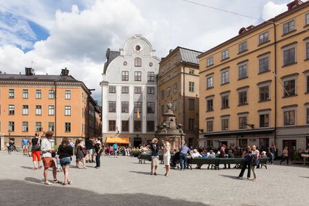 Stockholm, Sweden - Jul 18, 2016 : View of the Stortorget, Old Town, Stockholmのeditorial素材