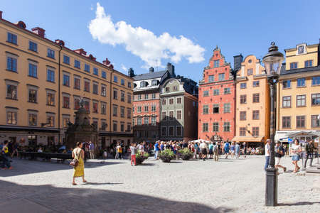 Stockholm, Sweden - Jul 18, 2016 : View of the Stortorget, Old Town, Stockholmのeditorial素材