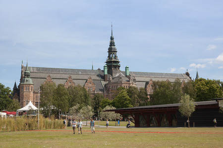 Stockholm, Sweden - Jul 27, 2016 : View of Nordic Museum, Stockholm, Swedenのeditorial素材