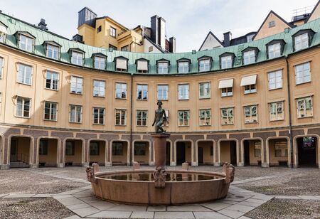 Stockholm, Sweden - Sep 6, 2016 : View of Square of Branting in Old Town, Stockholm,  Swedenのeditorial素材