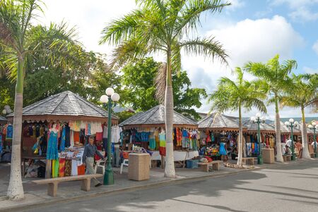 Sint Maarten, Philipsburg-June 3: Market Place II on June 3, 2008. The island is a major center for tourism, duty free shopping and sailing regattas in the Caribbean.のeditorial素材