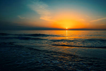 sunset over the sea