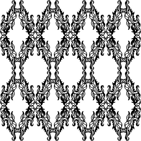 A beautiful ornate design in a diamond shape seamless pattern. のイラスト素材