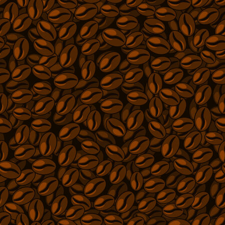 Seamless background with coffee beans motifsのイラスト素材
