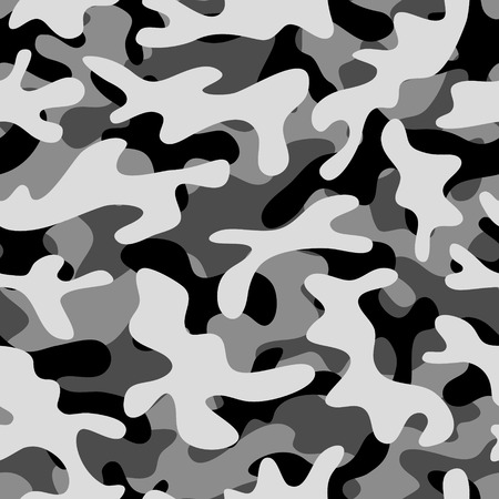 Camouflage seamless pattern in grey huesのイラスト素材