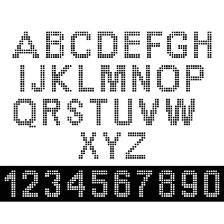 Upper-case pixel letters and numbersのイラスト素材
