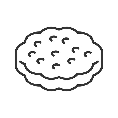Cookie line style iconのイラスト素材