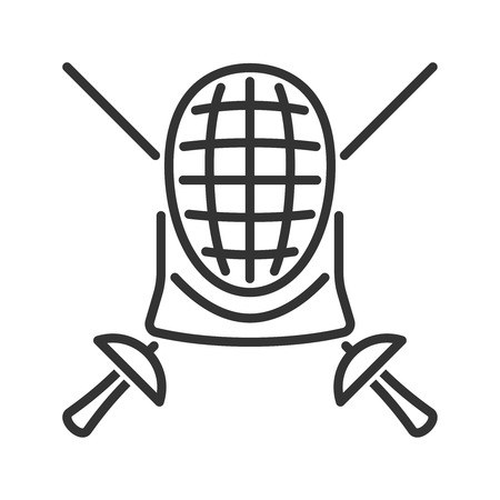 Line style fencing iconのイラスト素材