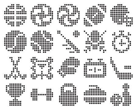 Collection of dotted icons: Sportのイラスト素材
