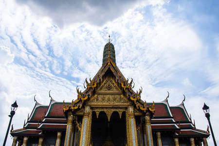 Beautiful style of temple architecture of Thailand.の写真素材
